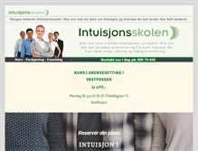 Tablet Screenshot of intuisjonsskolen.no